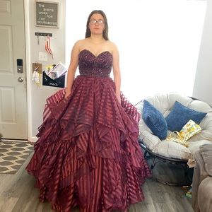 Size 12 Mori Lee ball gown prom dress NWT